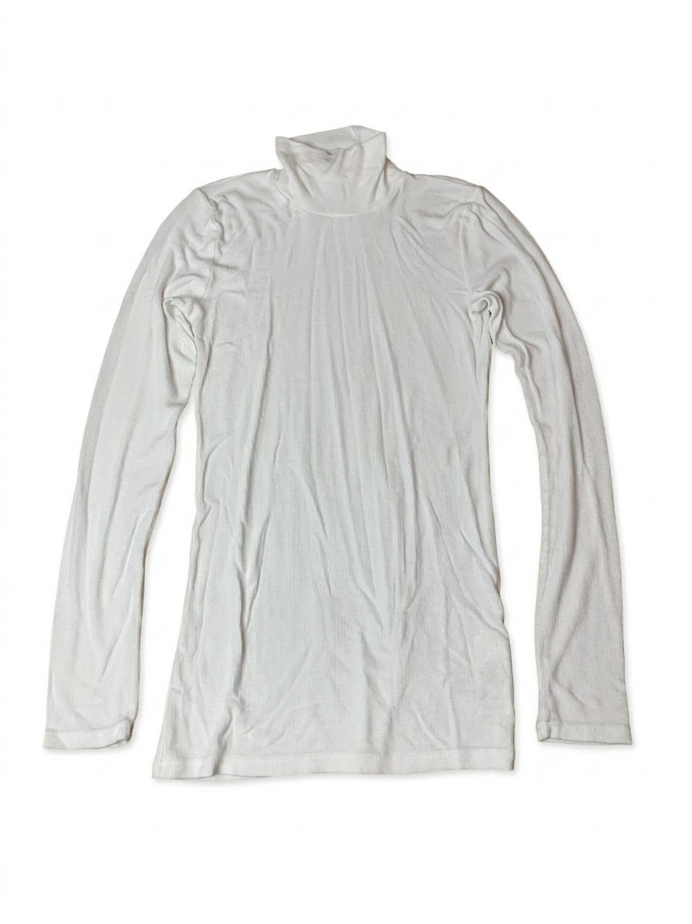 Wilfred Aritzia White Ribbed Mock Neck Long Sleeve Top - Size S